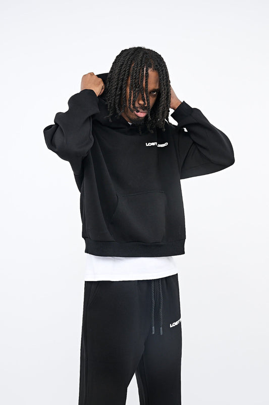 Noir Statement Hoodie & Bottoms set